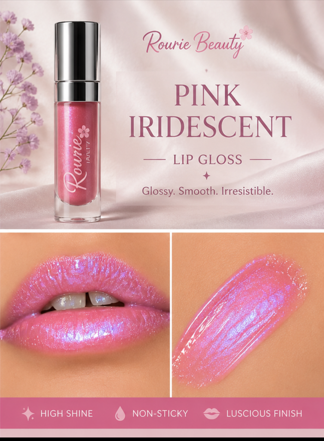 Pink Iridescent Lip Gloss